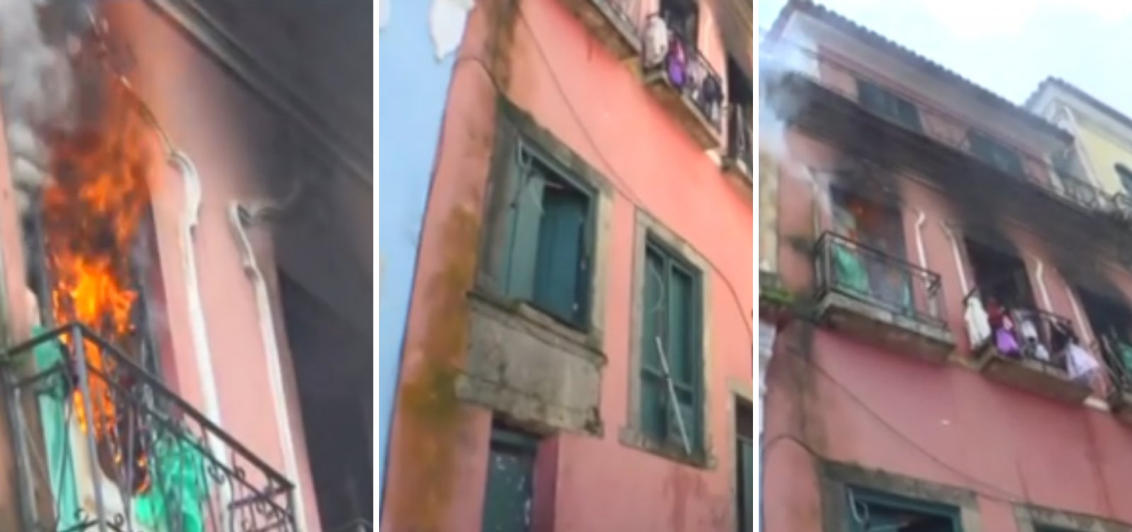 Incêndio atinge casarão no Centro Histórico de Salvador