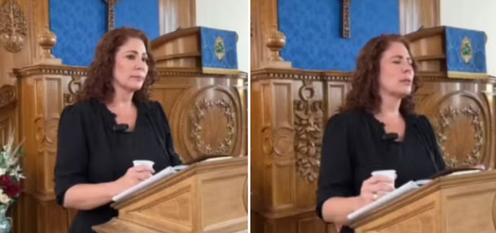 Carla Zambelli participa de culto na Itália e faz oração por Bolsonaro e presos do 8 de Janeiro