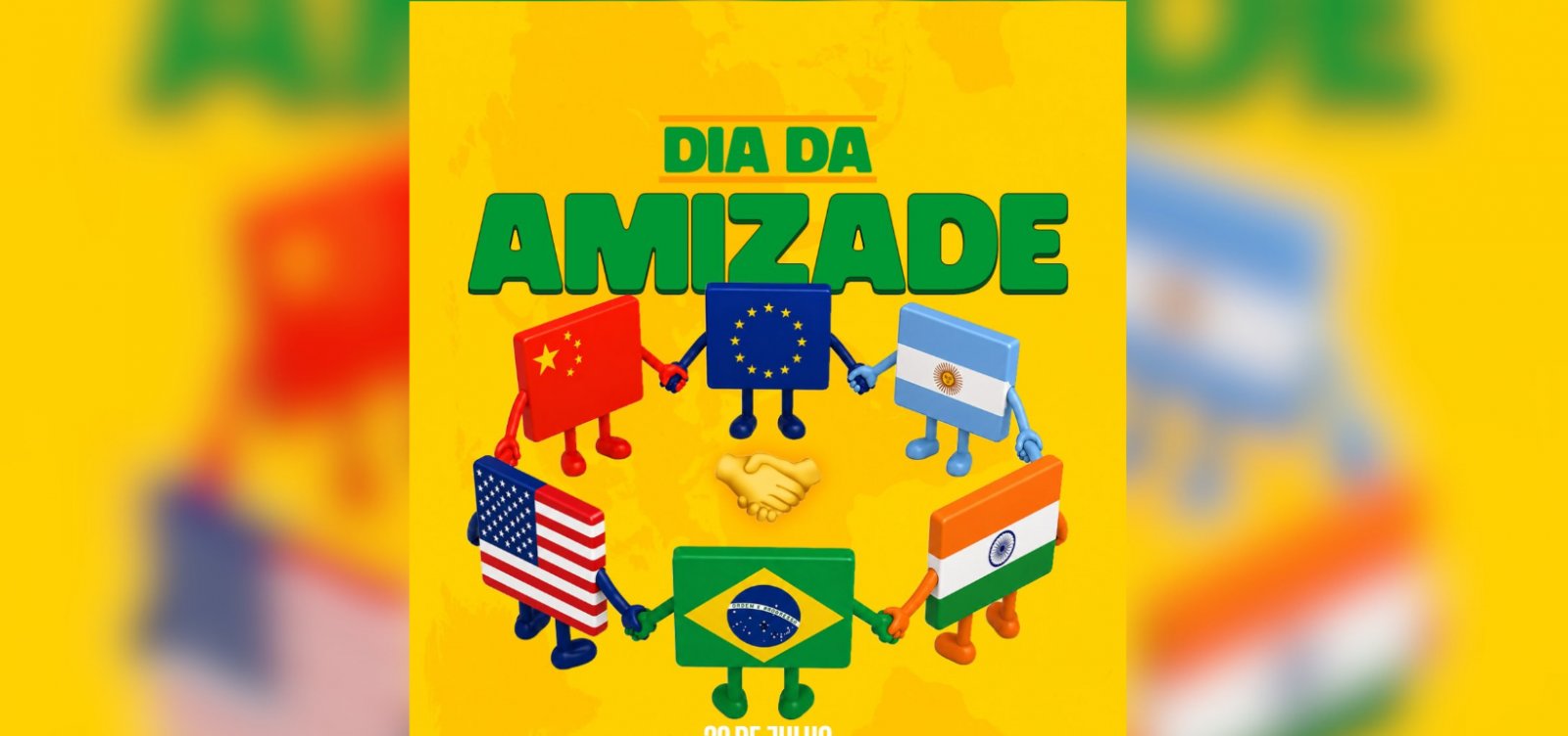 Em meio ao tarifaço, governo publica homenagem ao Dia da Amizade com bandeira dos EUA
