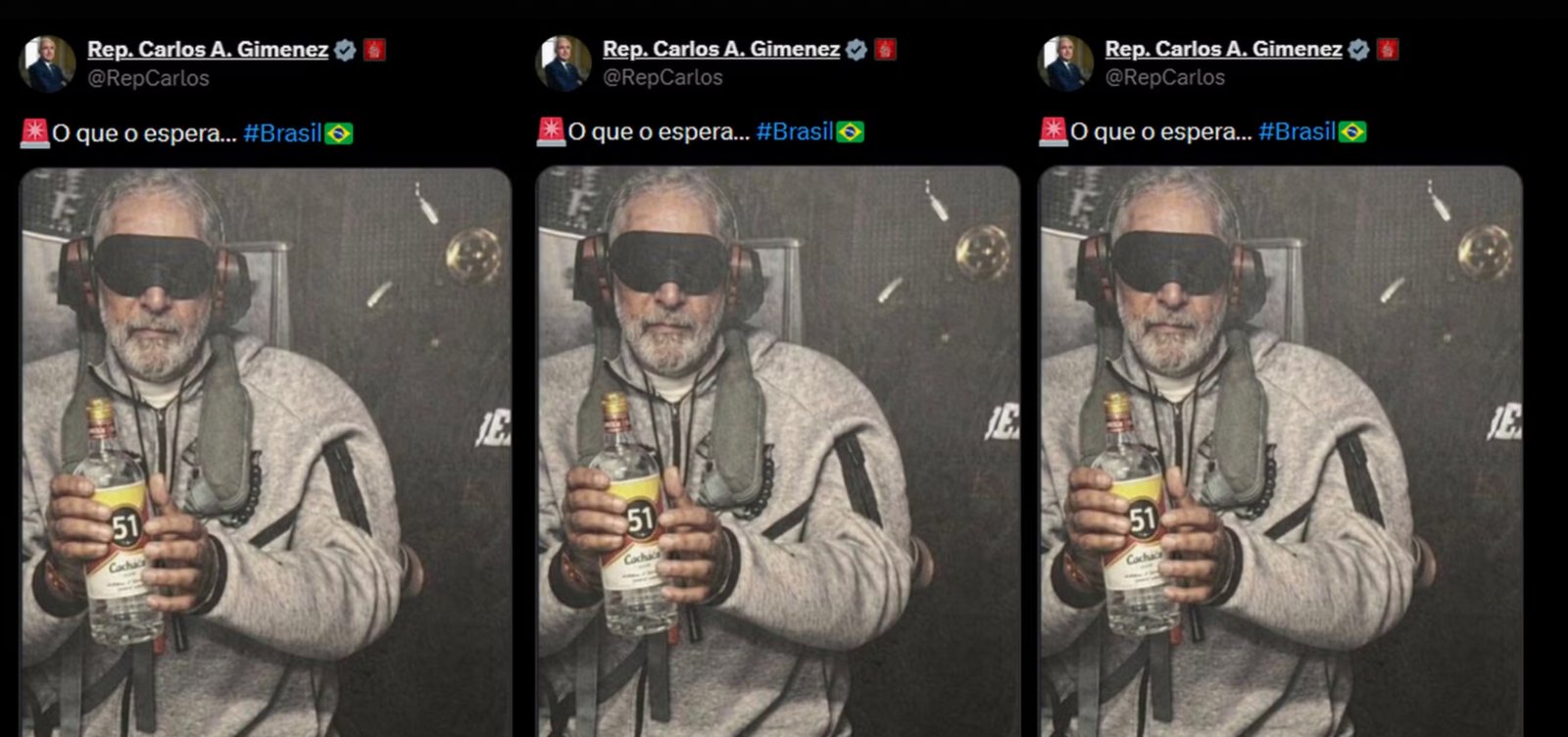 Deputado dos EUA faz montagem de Lula como Maduro e afirma: “o que o espera”
