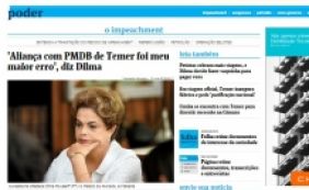 À Metrópole, Dilma reconhece erros e confissão repercute na imprensa nacional