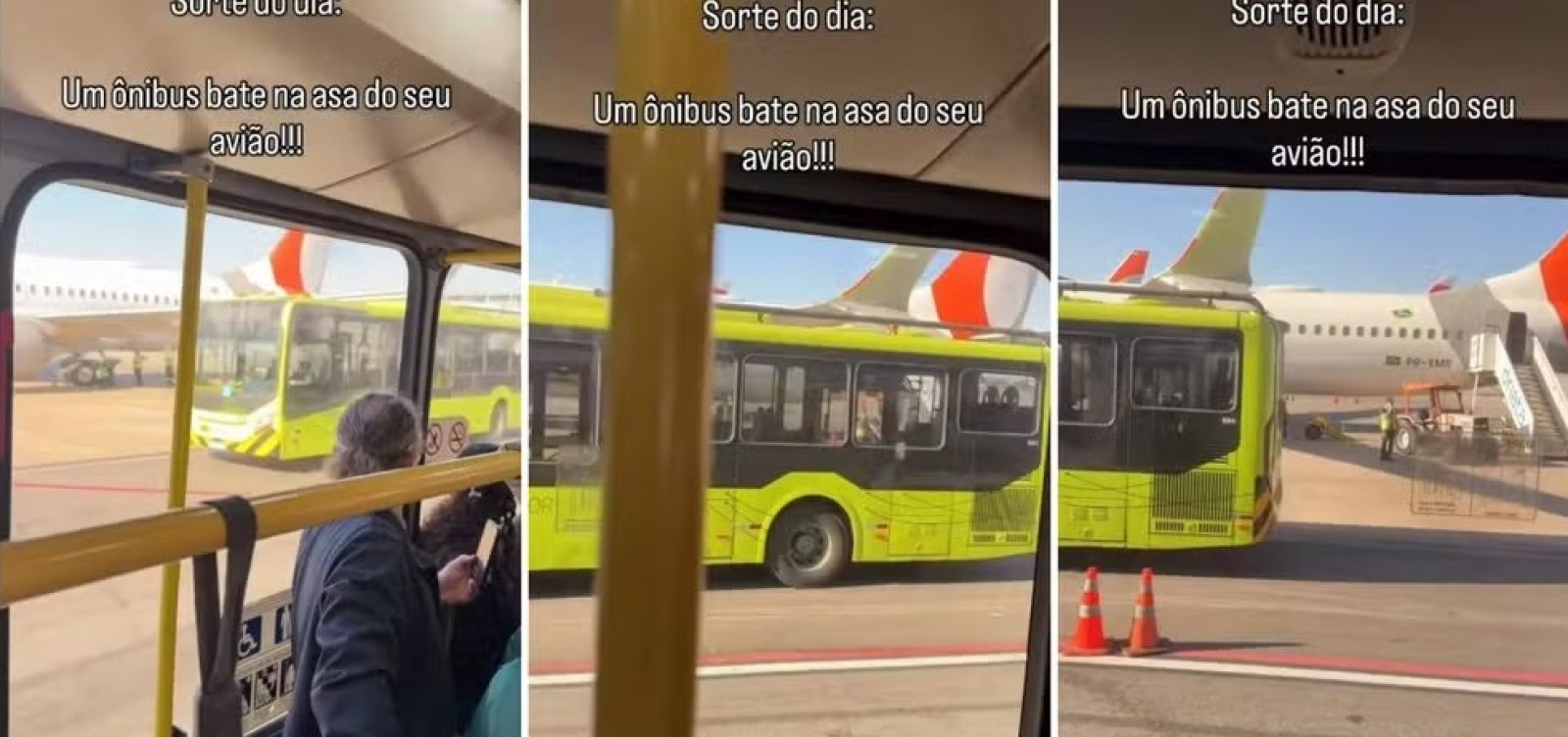 Avião da Gol tem asa atingida por ônibus durante embarque em Guarulhos