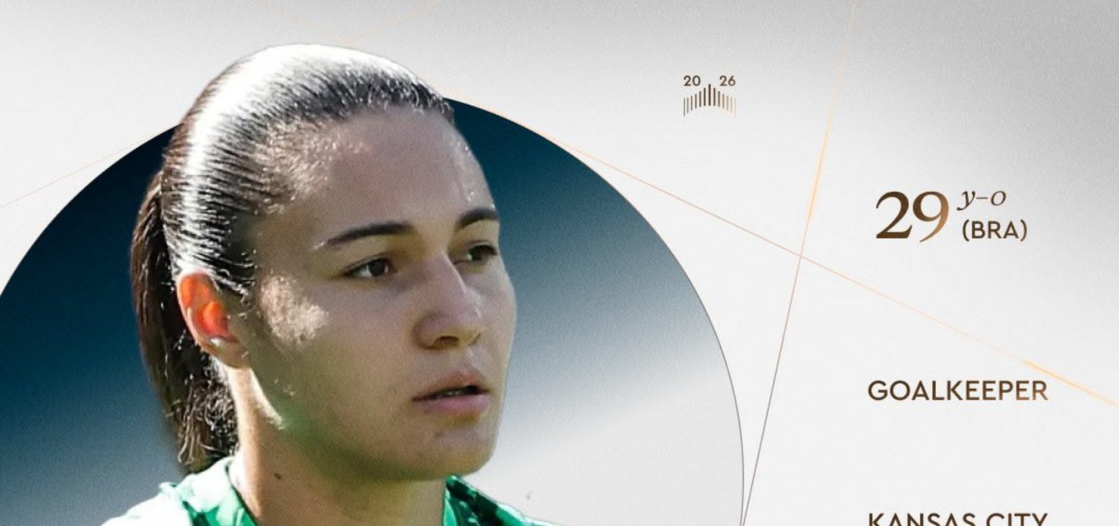 Brasileira, Lorena é indicada nas categorias de melhor goleira e melhor jogadora na Bola de Ouro