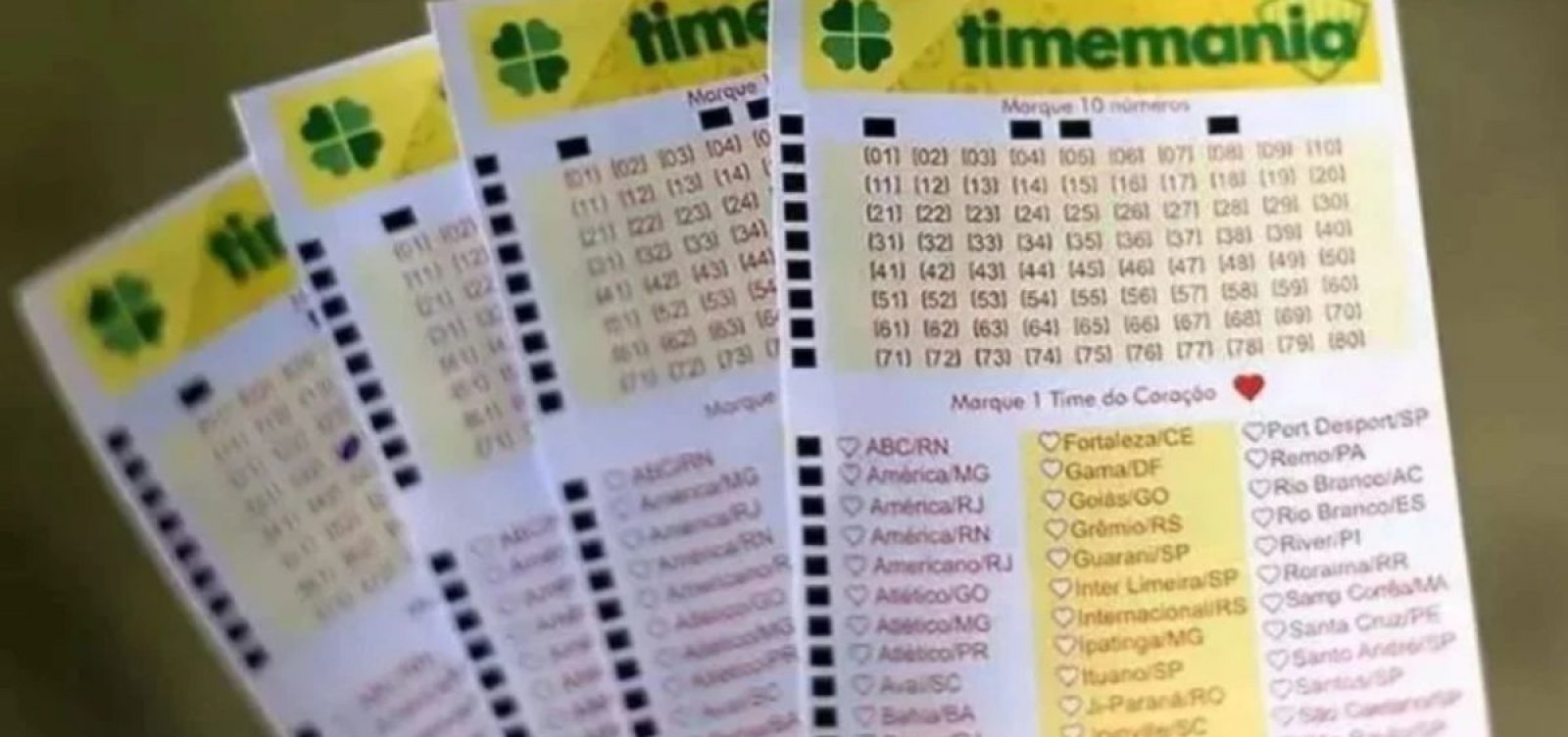 Duas apostas na Bahia levam R$ 71 mil na Timemania