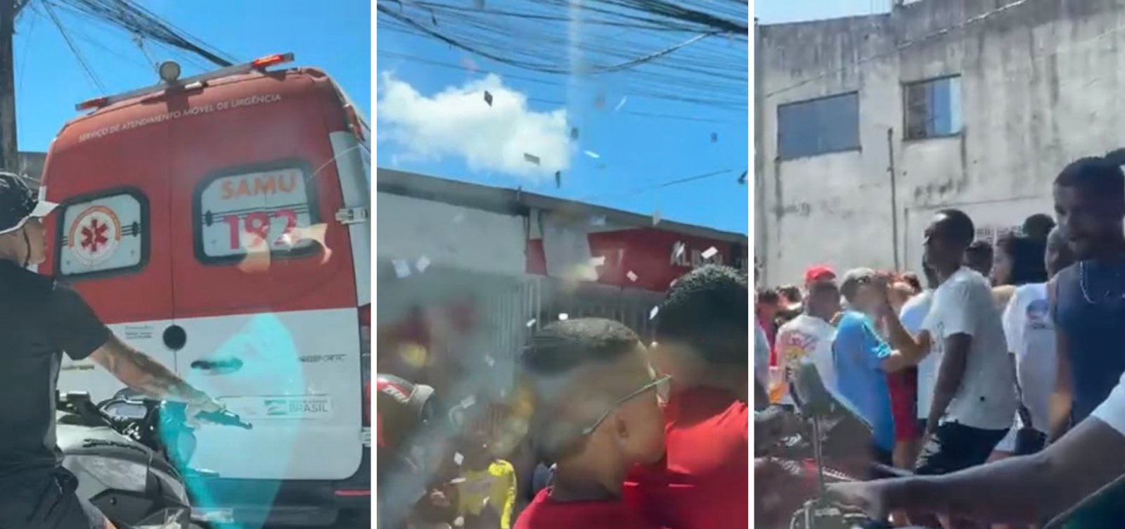 Tumulto bloqueia rua e dificulta passagem de ambulância em Pernambués