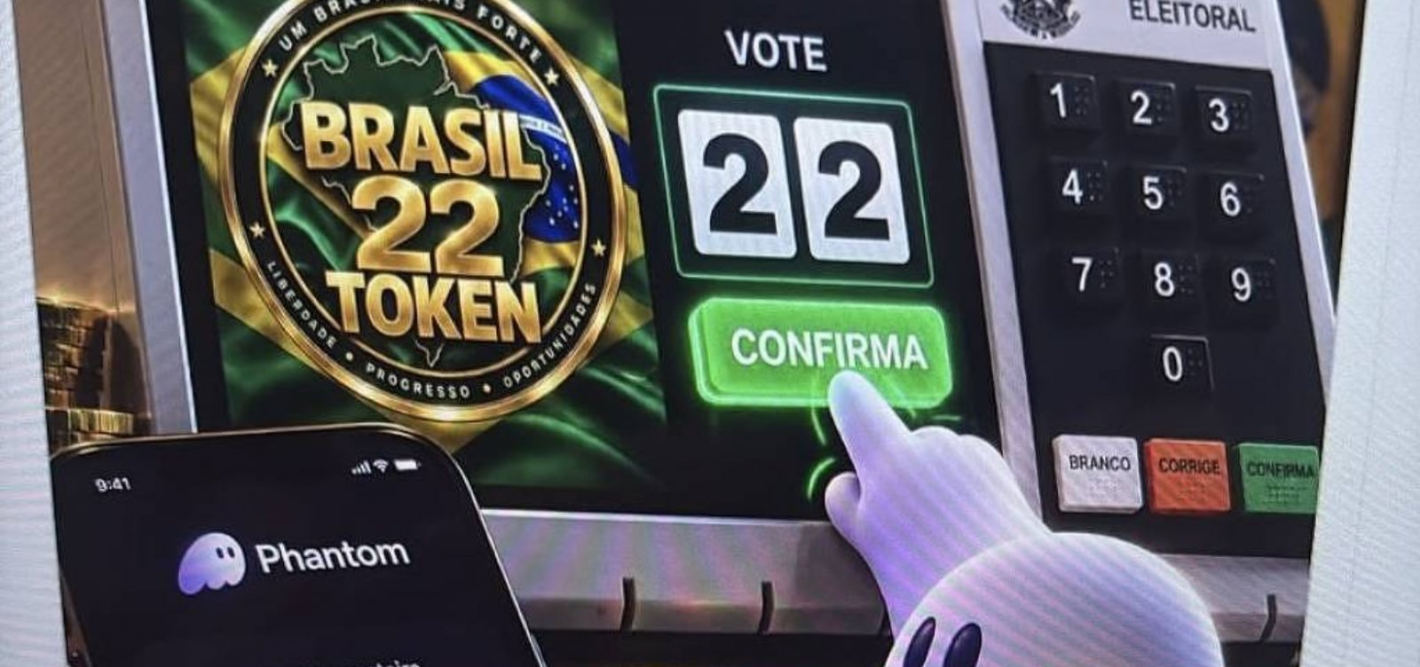 Plataforma oferece criptomoedas a usuários que divulgarem voto em Flávio Bolsonaro