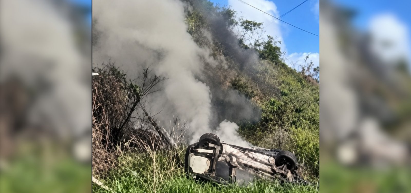 Acidente na BR-324 deixa duas pessoas mortas e carro carbonizado em Simões Filho