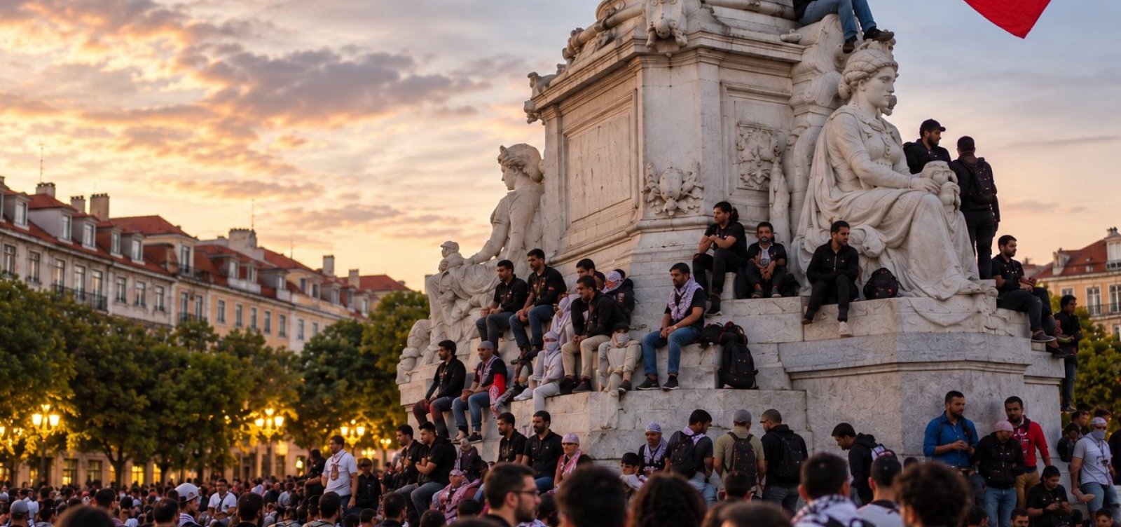 Tensões na Europa: polícia desmonta acampamento pelo direito à moradia em Lisboa e prende manifestantes