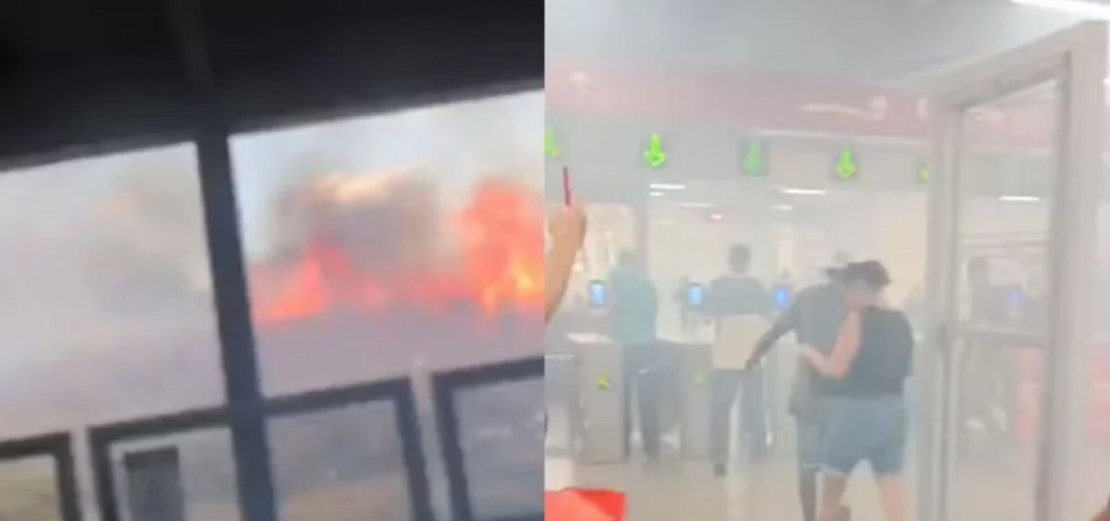 Incêndio provoca correria e fumaça perto da estação Águas Claras do metrô