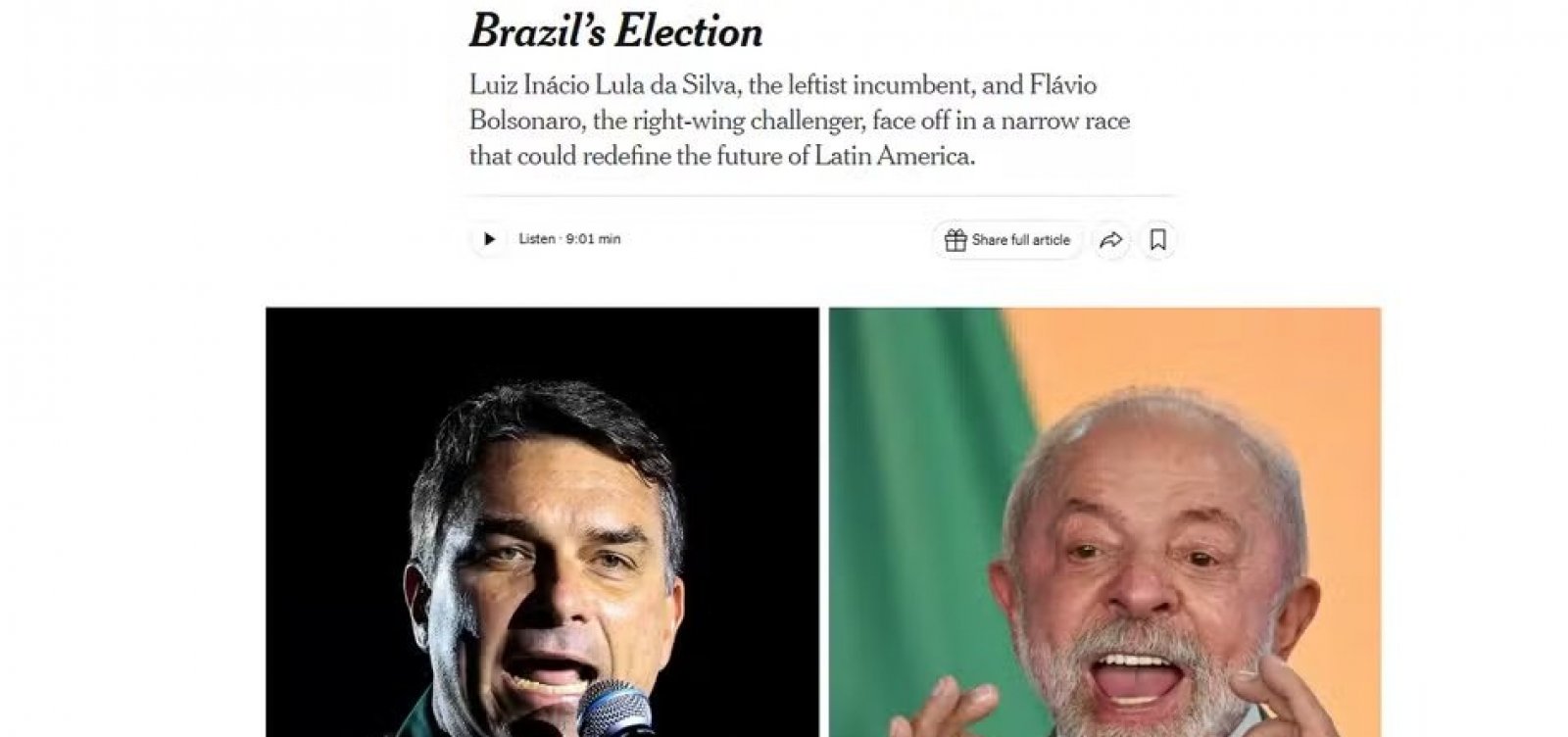 Imprensa mundial vê eleição brasileira como decisiva para o futuro da América Latina