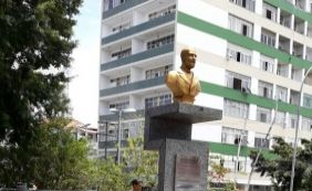 Monumento é refeito e colocado na praça de Nazaré após ter sido roubado