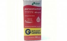 Anvisa suspende venda e uso de lote genérico de Paracetamol