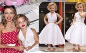 Sheila Mello veste filha de 4 anos de Marilyn Monroe e é criticada na web