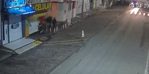 Bandidos arrombam loja em Capim Grosso e levam quase 100 celulares; veja vídeo