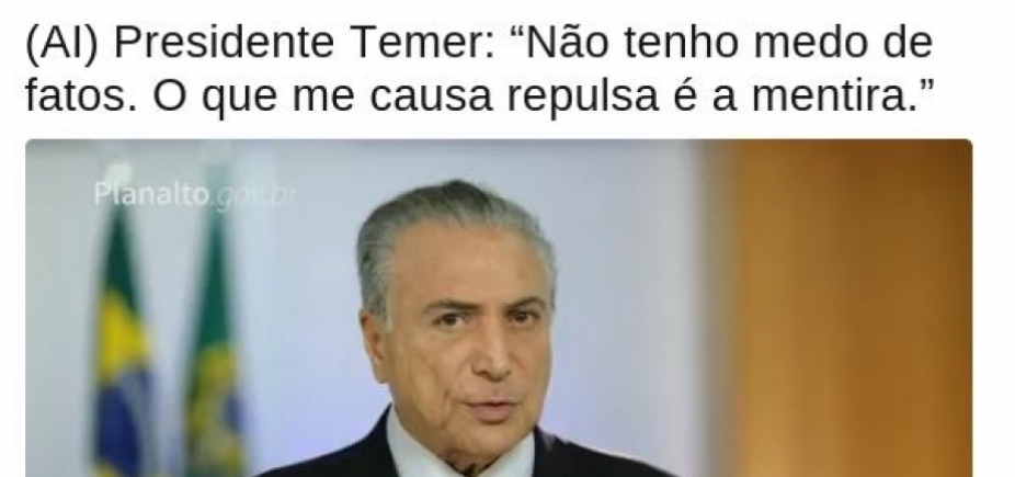 Em vídeo, Temer chama delação de executivo da Odebrecht de mentirosa