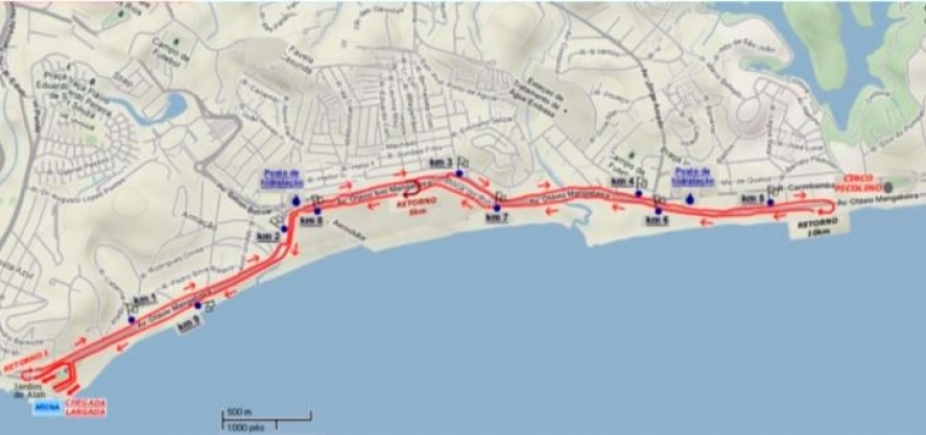 Orla é interditada para realização do evento Eu Amo Correr neste domingo