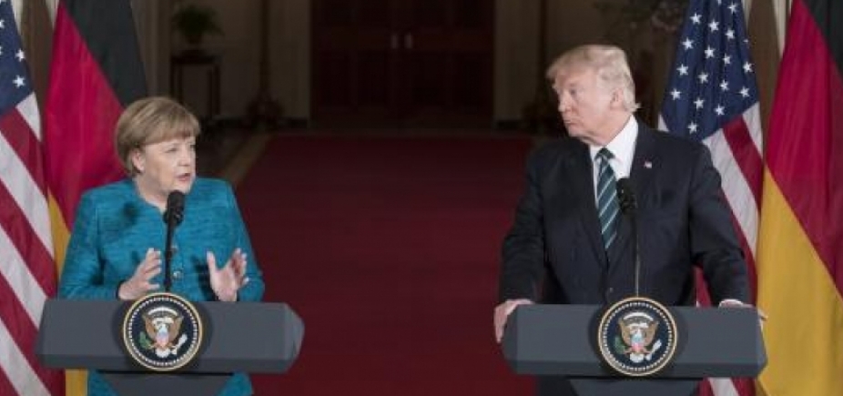 “Temos  uma boa relação de trabalho”, diz Merkel sobre Trump
