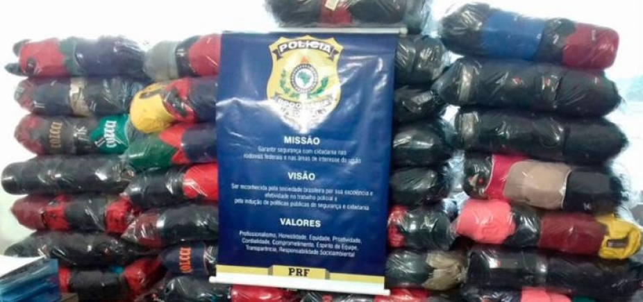 Quase cinco mil bonés falsificados são apreendidos pela Polícia Rodoviária