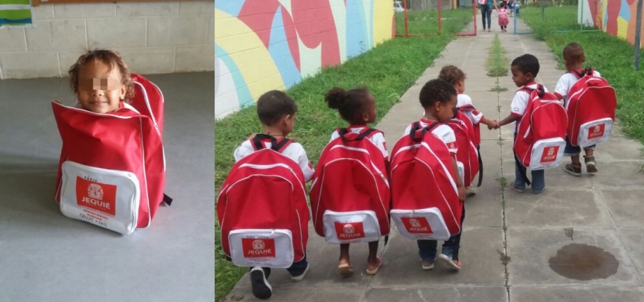 Prefeitura de Jequié entrega kits escolares, mas tamanho de mochilas viraliza e vira piada