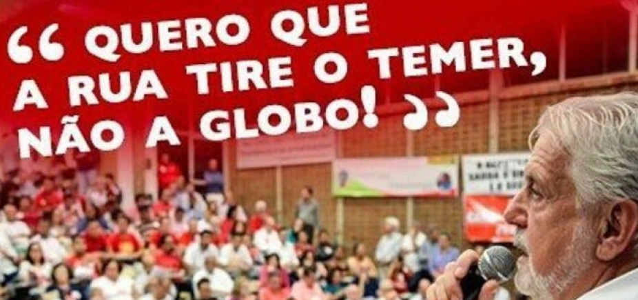 Jaques Wagner faz campanha em redes sociais: \'Quero que o povo tire Temer, não a Globo\'
