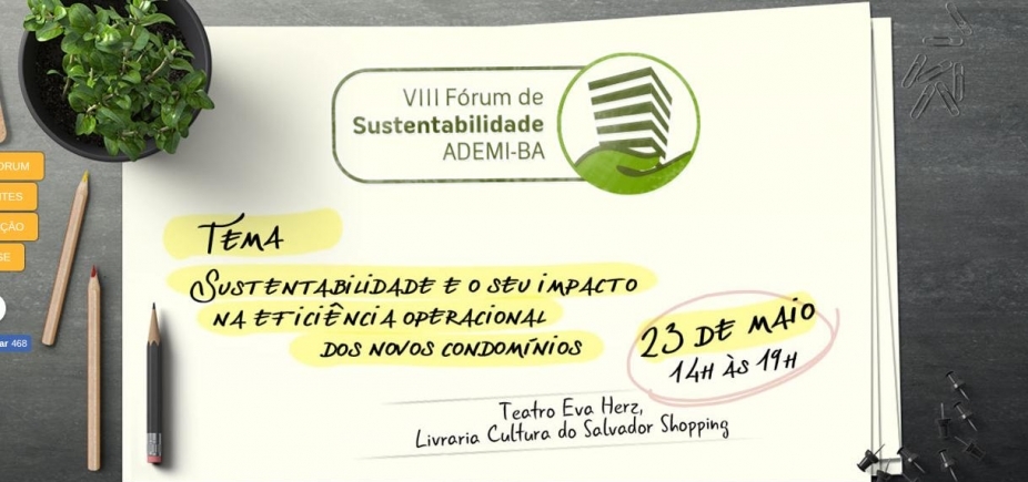 Debate sobre impacto da sustentabilidade nos condomínios é promovido pela Ademi-BA nesta terça