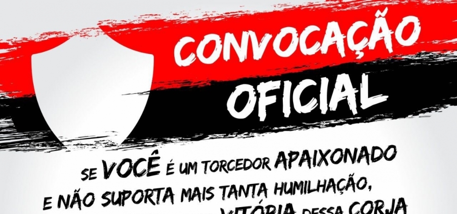 Oposição do Vitória convoca torcedores para protesto no Barradão: \'Vamos resgatar o clube dessa corja\'