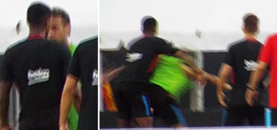 Neymar briga com Semedo durante treino e é contido por companheiros de equipe; veja vídeo