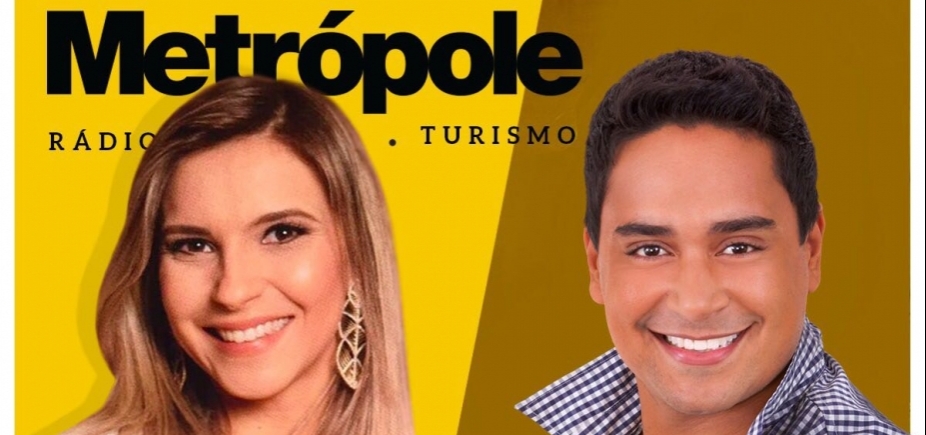 Lara Kertész recebe o cantor Xanddy no Metrópole Turismo