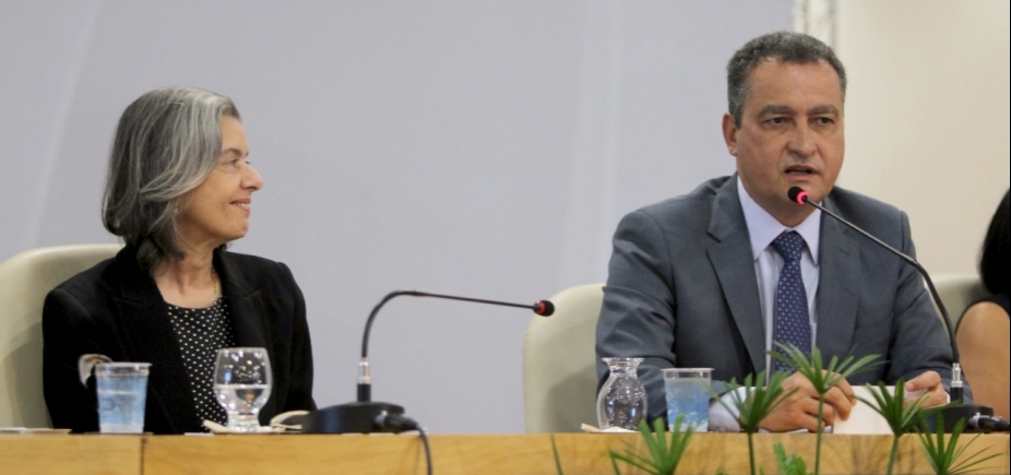 Ministra Cármen Lúcia e Rui Costa participam da abertura da Jornada Maria da Penha, em Salvador
