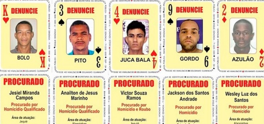 Baralho do Crime tem cinco novos procurados na Bahia; confira nomes