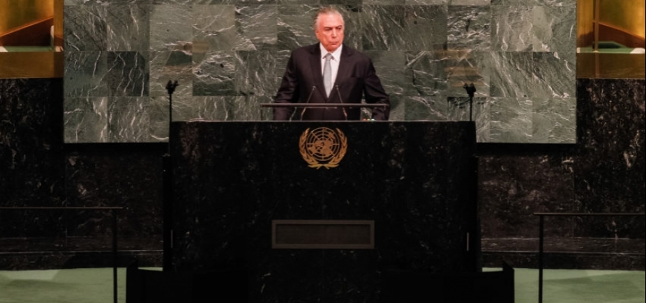 Durante discurso na ONU, Temer defende abertura do Brasil para temas do mundo