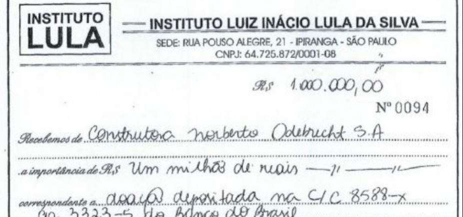 Marcelo Odebrecht entrega à PF recibos de doação de R$ 4 milhões ao Instituto Lula