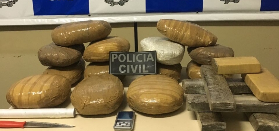 Polícia prende foragido com mais de 16 kg de maconha e cocaína em Ilhéus
