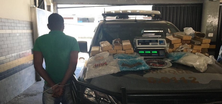 Suspeito de tráfico de drogas é preso com 35 kg de maconha em São Cristóvão