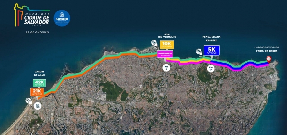 Maratona Salvador: trânsito na orla será normalizado a partir das 13h