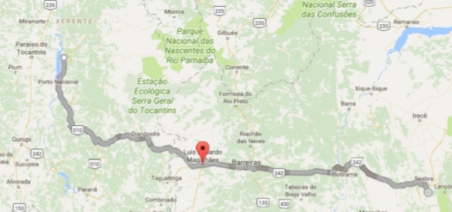 Levantamento classifica estrada entre Tocantins e Bahia como a pior do Brasil
