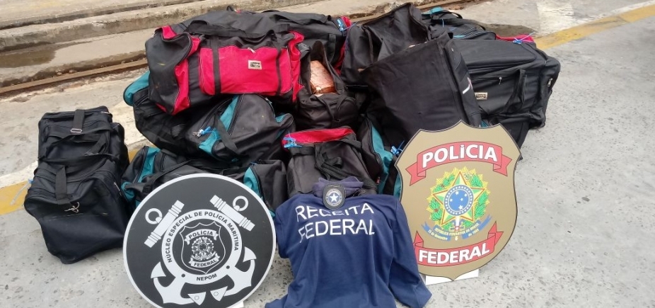 541 kg de cocaína são apreendidas pela Receita Federal no porto de Salvador