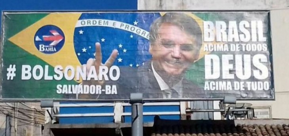 PT-BA ingressa na Justiça contra outdoors de Bolsonaro