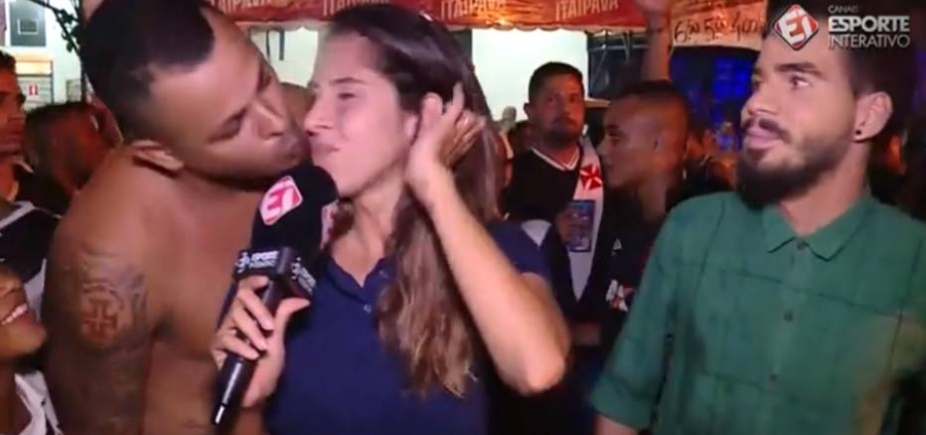 Repórter é surpreendida com beijo na boca ao vivo: ʹMereço ser respeitadaʹ