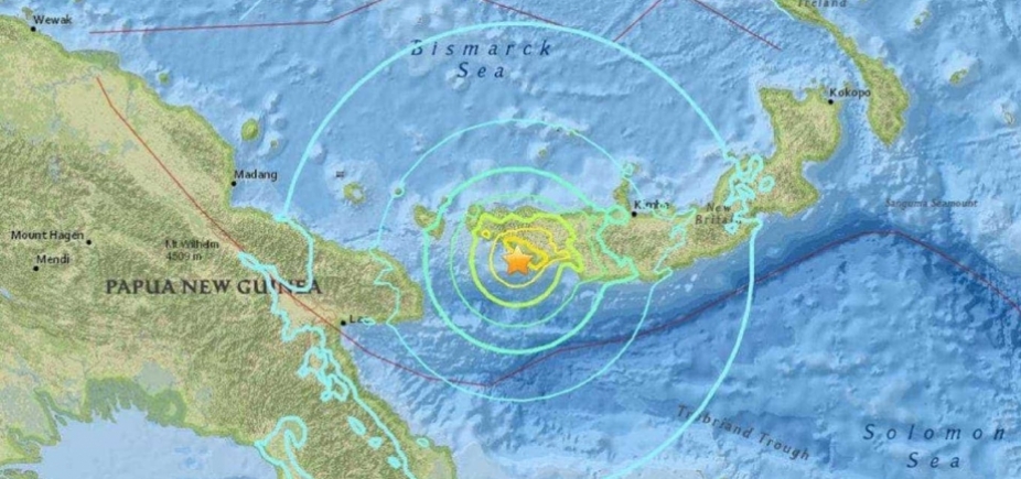 Papua Nova Guiné sofre terremoto de 6,6 graus
