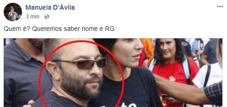 Manuela DʹÁvila busca seguidor de Bolsonaro que a abordou em frente a prisão de Lula 
