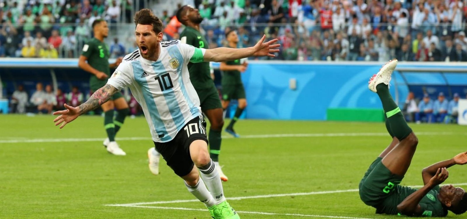 Prova de superação: Argentina vence a Nigéria e se classifica para as oitavas