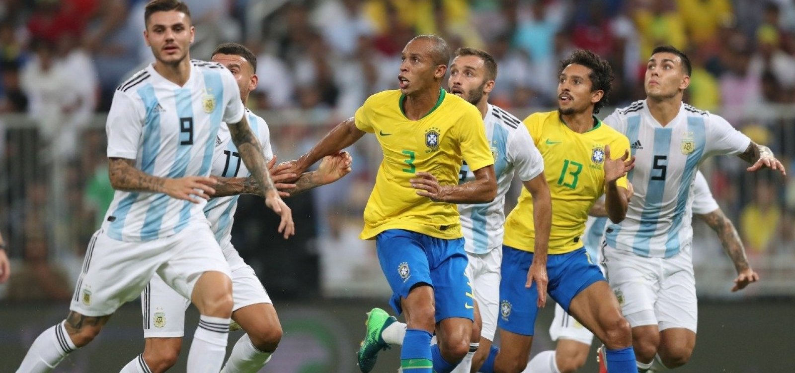 Brasil vence Argentina com gol nos acréscimos do segundo tempo