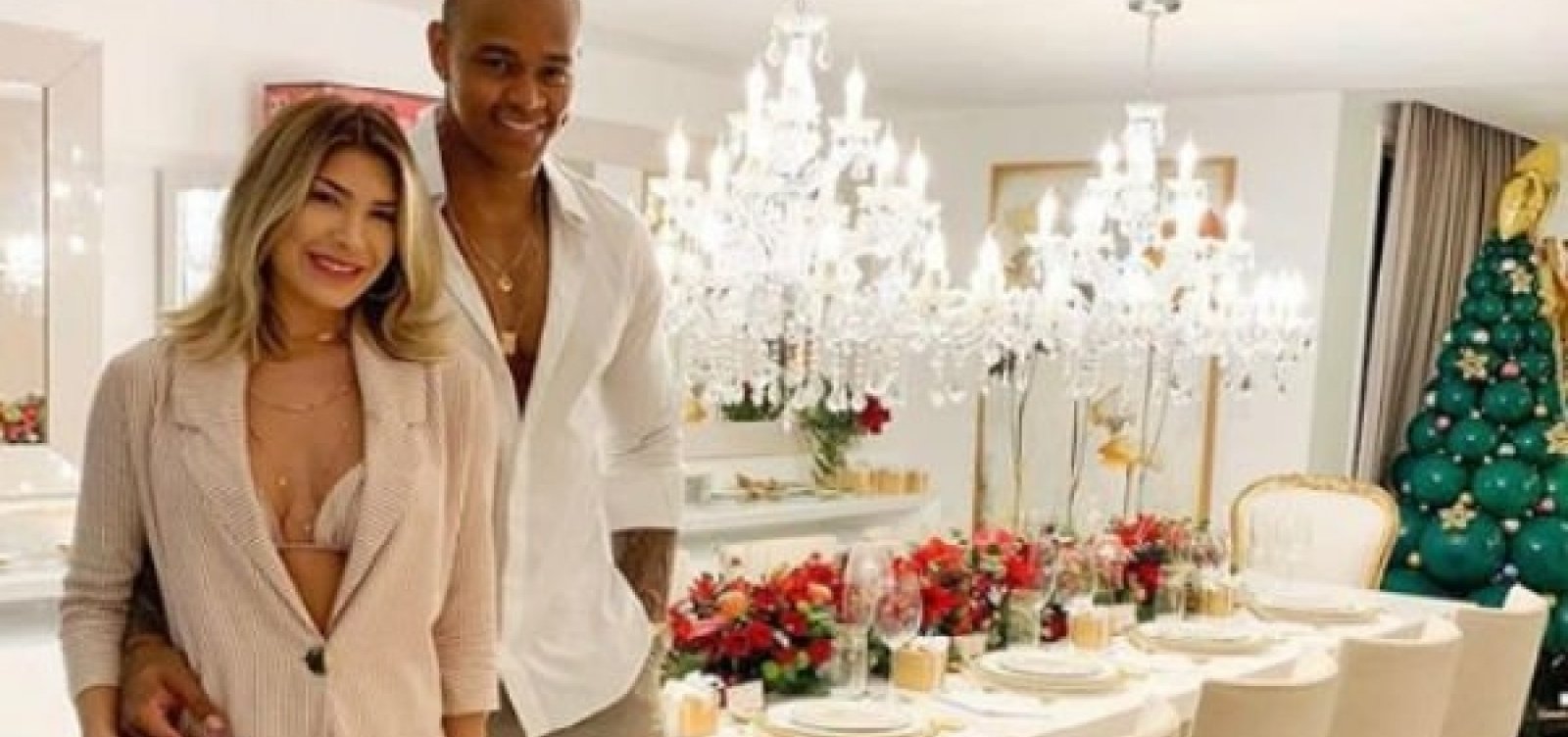 Lore Improta e Léo Santana exibem luxo de Natal e voltam a usar aliança 