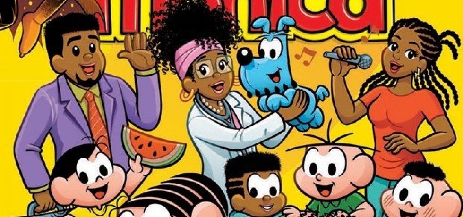 Maurício de Sousa apresenta família da Milena, sua primeira personagem feminina negra