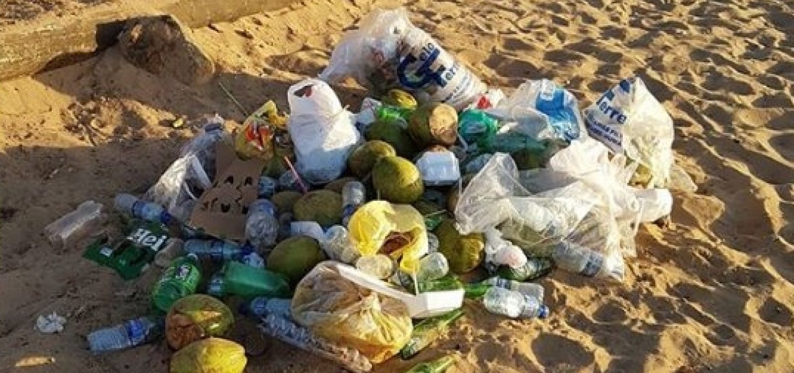 Banhistas reclamam de lixos acumulados nas praias de Salvador