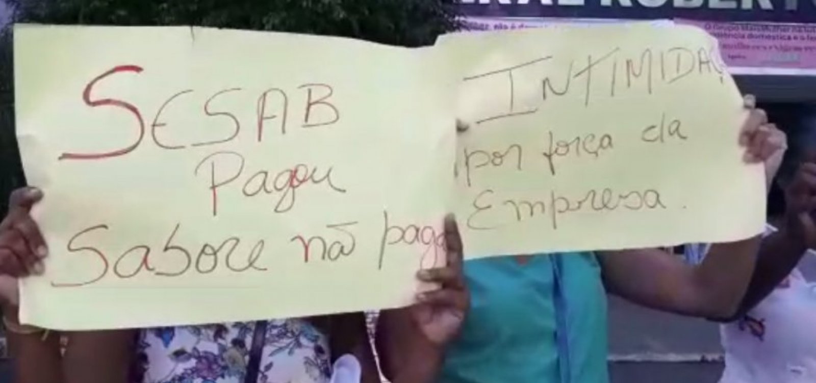 Sabore: funcionários de empresa protestam contra salários atrasados