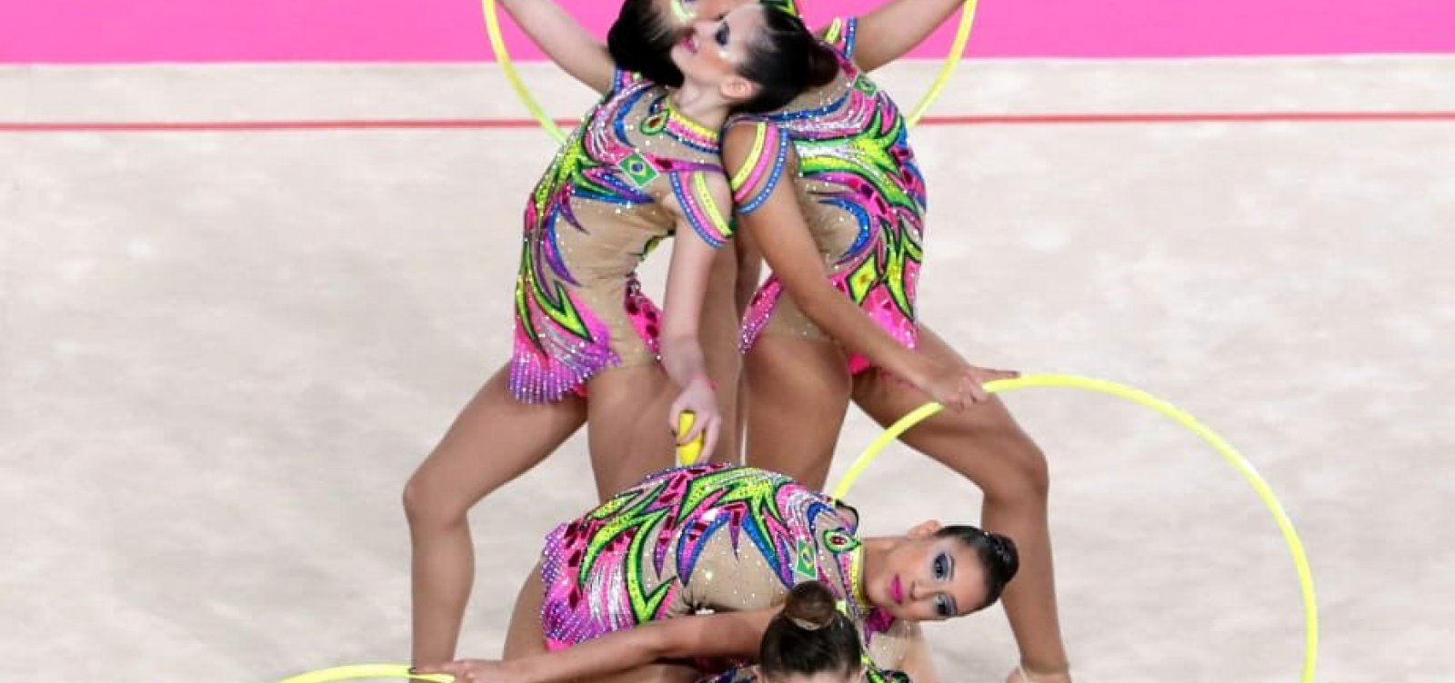 Ginástica rítmica vence ouro na apresentação de equipe no Pan