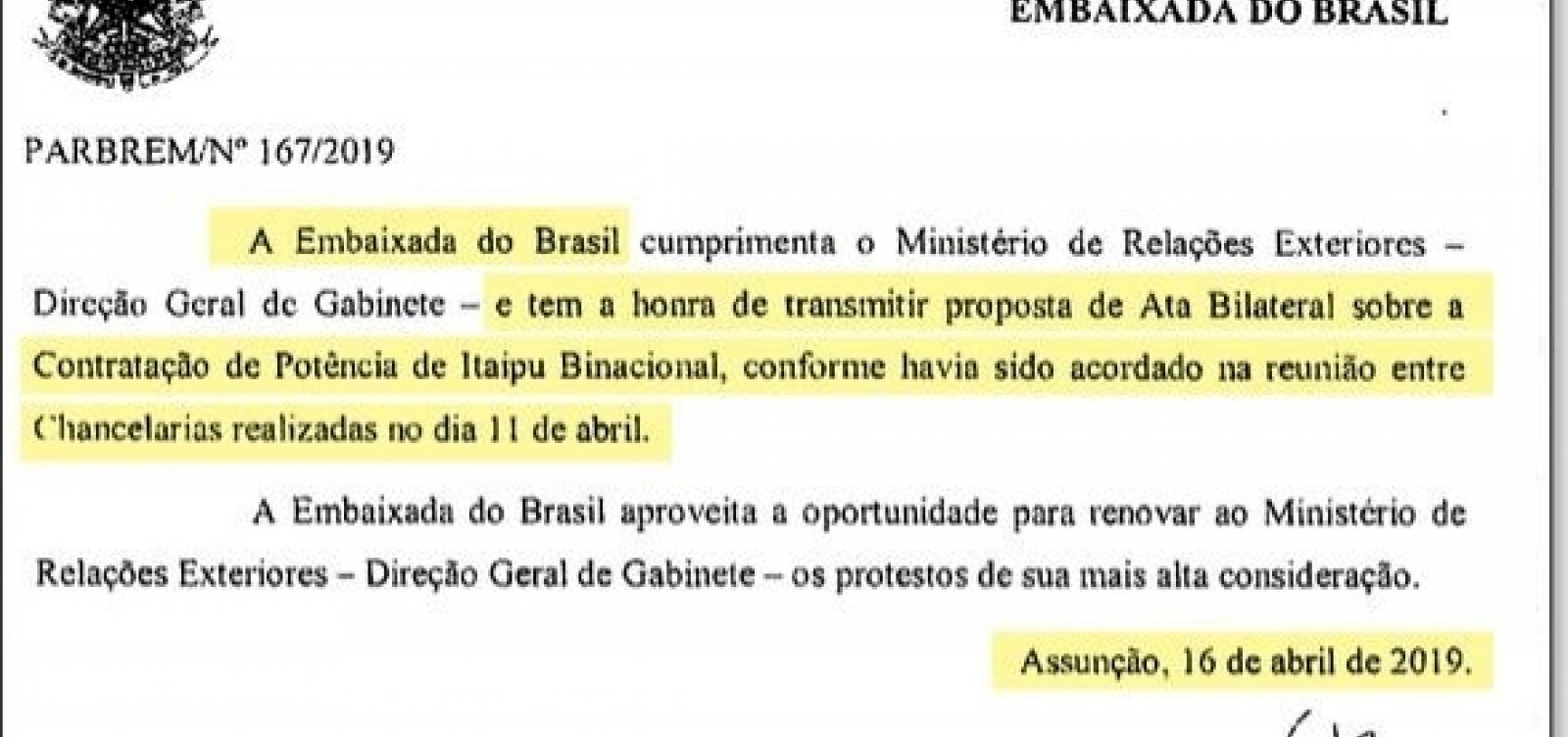 Novos documentos mostram que acordo secreto de Itaipu começou por iniciativa do governo Bolsonaro