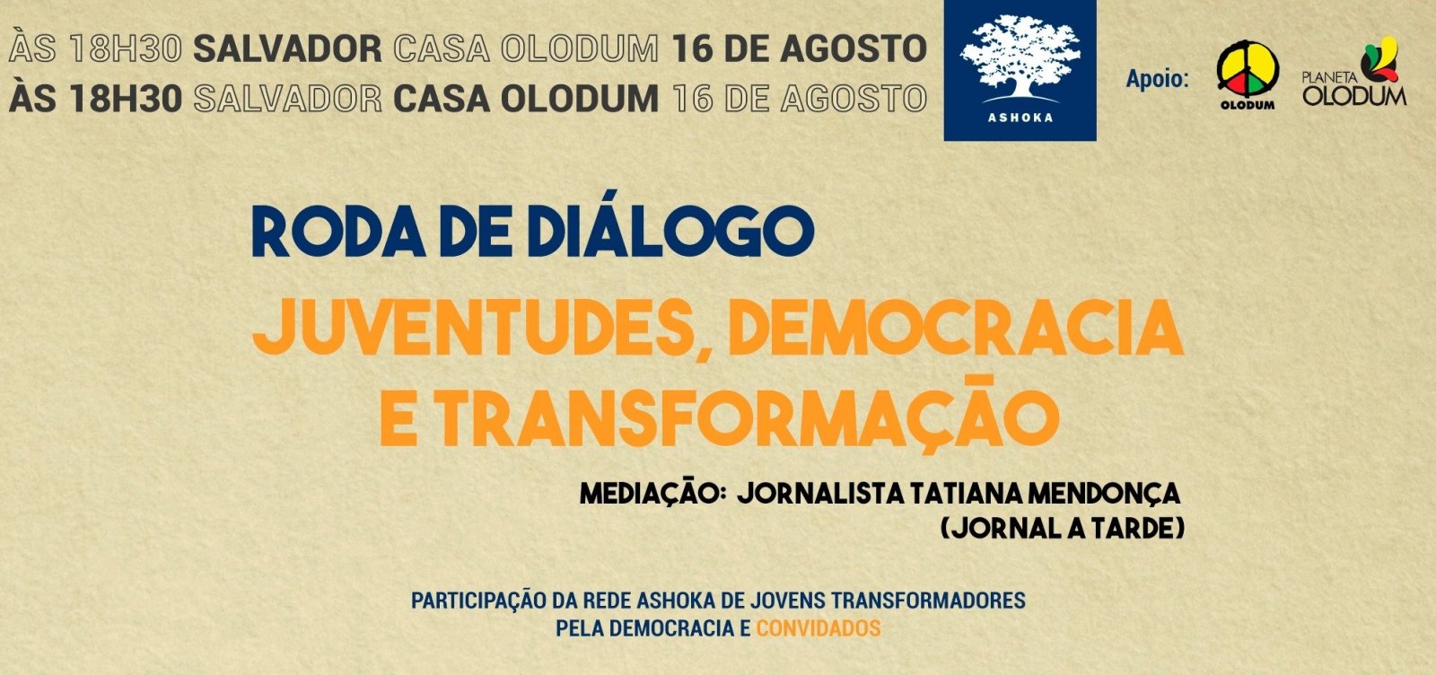 Casa do Olodum sedia evento de debates sobre juventudes, democracia e transformação